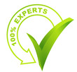 Vector: 100 pour 100 experts sur symbole vert 3d 100 pour 100 experts sur symbole vert 3d