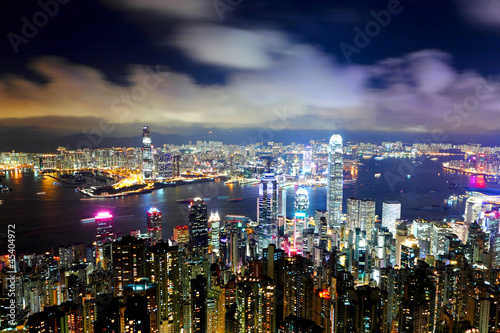 Photo: Hong Kong city at night Hong Kong city at night