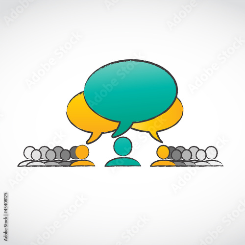 Vector: social network and dialog bubbles social network and dialog bubbles