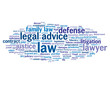 “LAW” Tag Cloud  (scales of justice judge trial tribunal rights)
