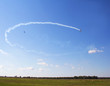 Airplanes fllying in clear blue sky