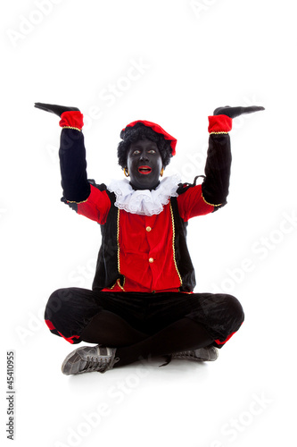 Photo: Zwarte piet ( black pete) typical Dutch character Zwarte piet ( black pete) typical Dutch character
