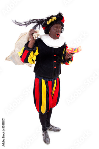 Photo: Zwarte piet ( black pete) typical Dutch characte Zwarte piet ( black pete) typical Dutch characte