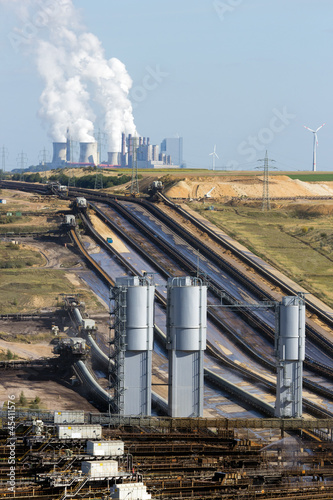 Photo: Brown coal mine and power plant Brown coal mine and power plant