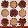 Set vector Wooden labels 
