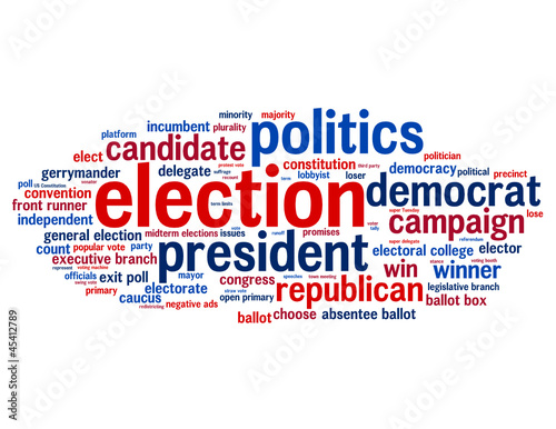 Vector: "ELECTION" Tag Cloud (US politics president congress campaign) "ELECTION" Tag Cloud (US politics president congress campaign)