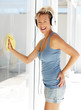 Grooving while cleaning