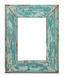 Photo: Turquoise frame with chipped paint Turquoise frame with chipped paint