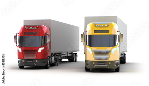 Illustration: Trucks.Isolated on white. My own design. Trucks.Isolated on white. My own design.