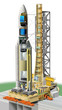 Cut-away diagram view of a space shuttle