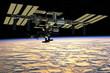Closeup of a satellite in orbit