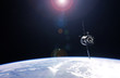 A satellite in orbit