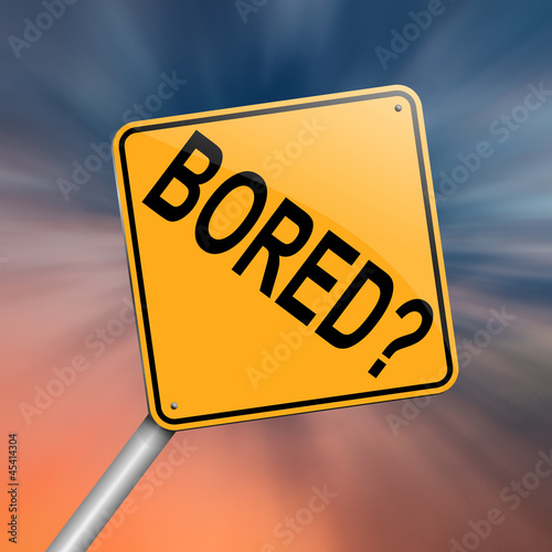 Illustration: Boring concept. Boring concept.