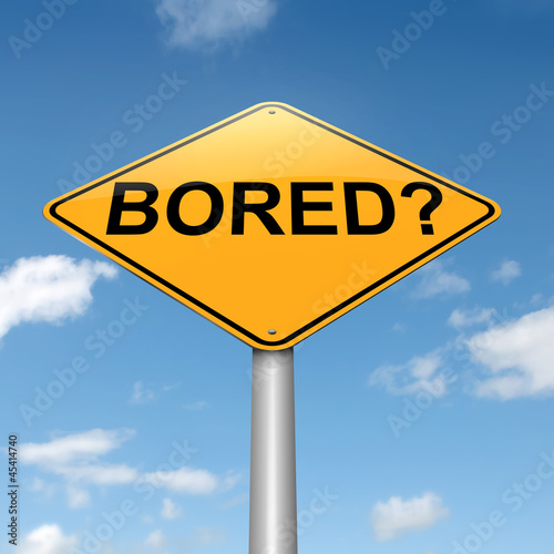 Illustration: Boring concept. Boring concept.