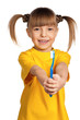 Girl with tooth brush