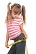 Little girl with measure