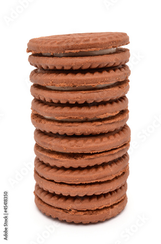 Photo: Cookies on a white background Cookies on a white background