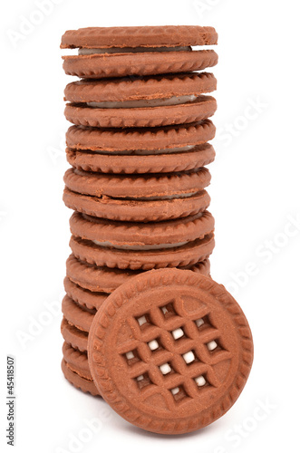 Photo: Cookies on a white background Cookies on a white background