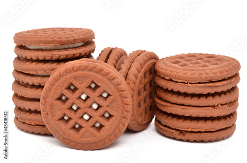 Photo: Cookies on a white background Cookies on a white background