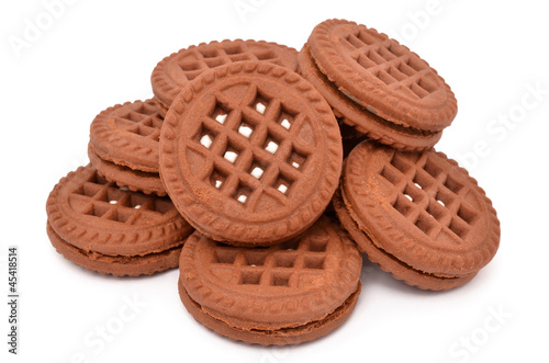Photo: Cookies on a white background Cookies on a white background