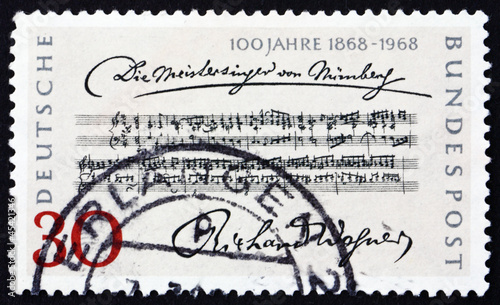 Photo: Postage stamp Germany 1968 Opening Bars, Die Meistersinger von N Postage stamp Germany 1968 Opening Bars, Die Meistersinger von N