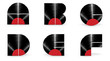Illustration: Vinyl alphabet A B C D E F Vinyl alphabet A B C D E F