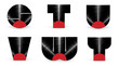 Illustration: Vinyl alphabet S T U V W Y Vinyl alphabet S T U V W Y
