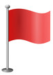 Fahne rot leer