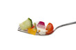 Foto: Greek salad on a fork Greek salad on a fork