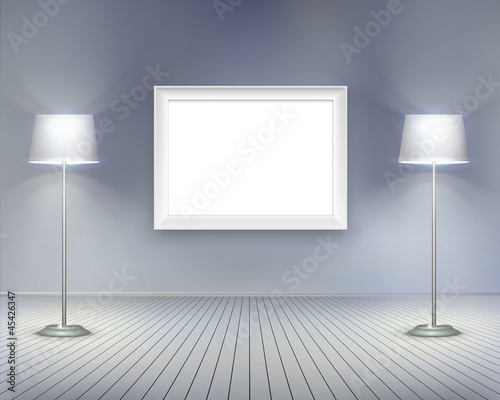 Vector: Room with picture. Vector illustration. Room with picture. Vector illustration.