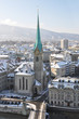 Winter view of Zurich