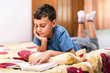 Child reading a book