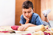 Child reading a book