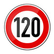 Verkehrsschild Geschwindigkeitsbegrenzung 120km/h