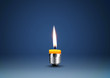 Wax candle into lighting bulb