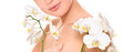 woman with white orchid