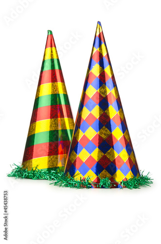 Photo: Party hat isolated on the white Party hat isolated on the white