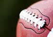 Close up of an american football