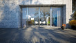 Villa im Sichtbeton Stil 3D