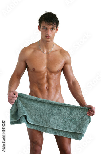 Photo: Wet Muscular Man Wet Muscular Man