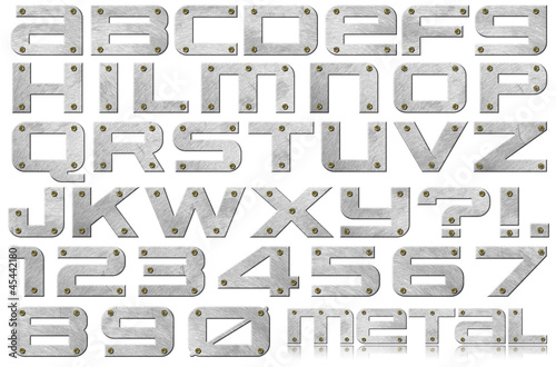 Illustration: Metal Letters and Numbers Metal Letters and Numbers