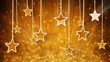 gold stars and particles loop background