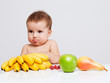 Photo: Baby with fruits Baby with fruits