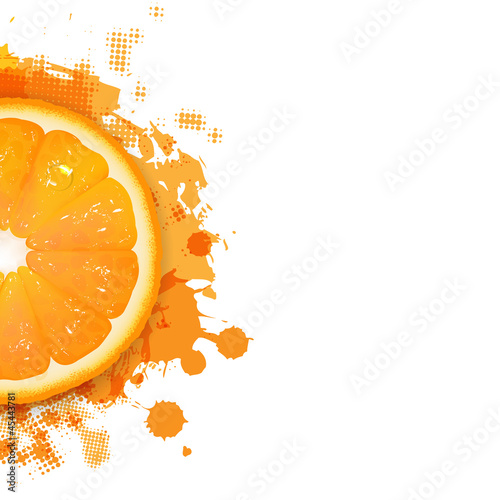 Vector: Orange With Orange Blobs Orange With Orange Blobs