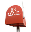 Old School Retro Red Mailbox
