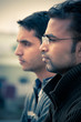 Two indian young happy people