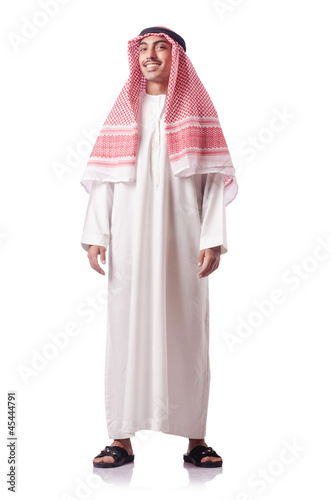 Photo: Arab man isolated on the white Arab man isolated on the white