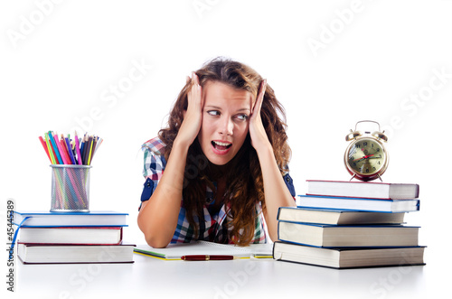 Photo: Student preparing for the exams Student preparing for the exams