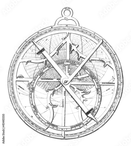 Illustration: Ancient Astrolabe - 15th century Ancient Astrolabe - 15th century
