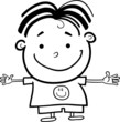 Cute Little Happy Boy for Coloring
